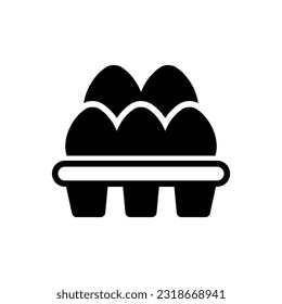 Icono de huevos, logotipo aislado en fondo blanco