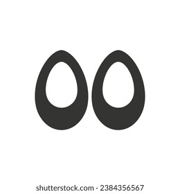 Icono de huevos sobre fondo blanco - Ilustración vectorial simple