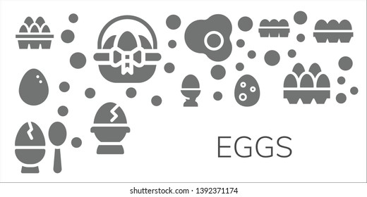 eggs icon set. 11 filled eggs icons.  Collection Of - Eggs, Easter egg, Egg
