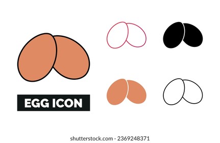 Icono Eggs Juego de Icono Ilustración Vector