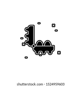 Eggs icon. Simple glyph, flat vector of agriculture icons for ui and ux, website or mobile application