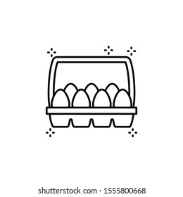 Eggs icon. Simple line, outline vector of grocery icons for ui and ux, website or mobile application
