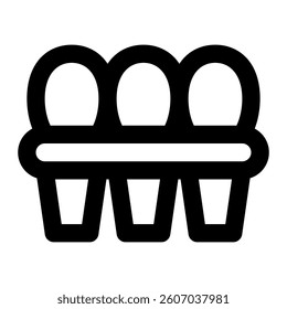 Eggs icon with simple and line style