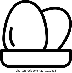 Eggs Icon, Spring Sign And Symbol Isolated On White Background.