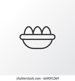 Eggs Icon Symbol. Premium Quality Isolated Ovum Element In Trendy Style.