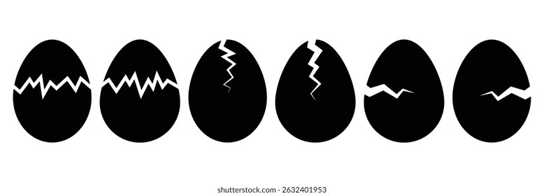 Eggs icon symbol simple design. Eggs vector icon illustration. Broken eggs icons abstract illustration. EPS 10