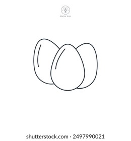 Eggs icon symbol vector illustration isolated on white background