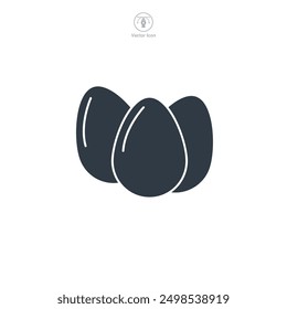 Eggs icon symbol vector illustration isolated on white background