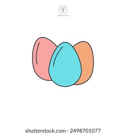 Eggs icon symbol vector illustration isolated on white background