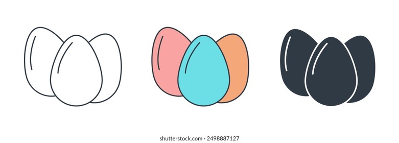 Eggs icon symbol vector illustration isolated on white background