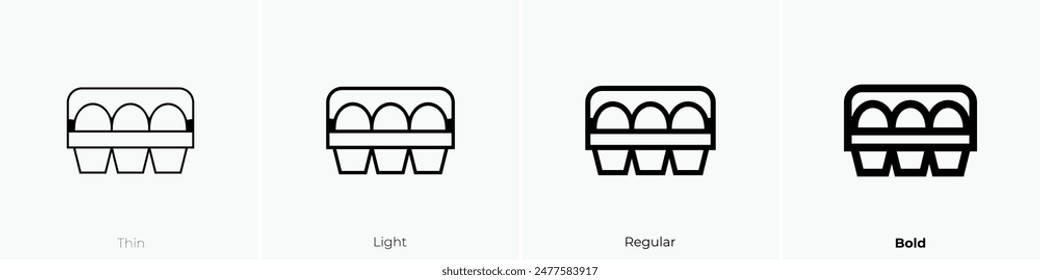 eggs icon. Thin, Light Regular And Bold style design isolated on white background