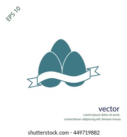 Eggs icon, vector design element