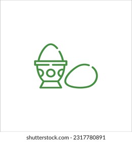 Eggs icon vector with outline color style isolated on white background. Vector illustration egg box sign symbol icon concept for digital farming, ui, ux, business, agriculture, apps and all project
