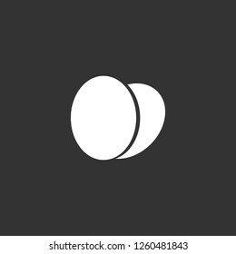 eggs icon vector. eggs sign on black background. eggs icon for web and app