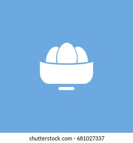 eggs icon. vector sign symbol on blue background