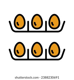 Eggs icon vector with simple style isolated on white. Vector illustration egg box sign symbol icon concept for digital farming, ui, ux, logo, business, agriculture, apps and all project