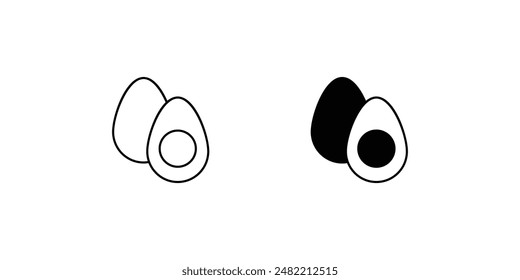 Eier-Symbol mit weißem Hintergrund Vektorgrafik Stock Illustration