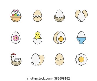 Eggs icons.