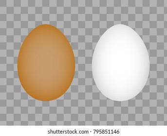  Eggs icons with gradient mesh on transparent  background. high resolution 