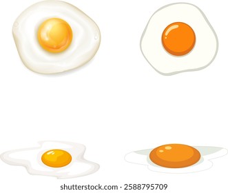 eggs illustration, broken egg, fried , boiled 