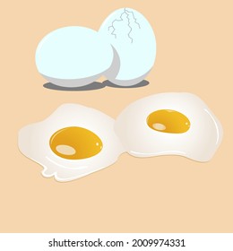 ilustración de huevos.ilustración de tortilla con fondo de huevo roto