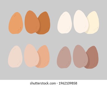 eggs. an ingredient for cooking. chicken eggs. bird eggs. outline vector on gray background.