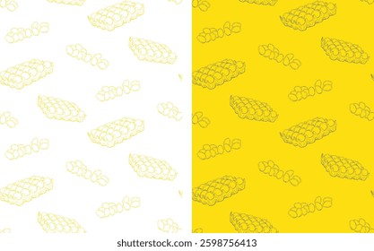 Eggs in ink hand drawn style. isolated on white. 100% hand drawn vector image.
