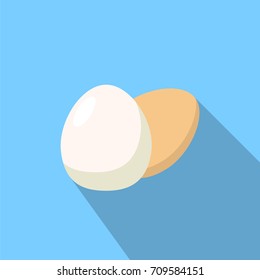 Eggs isolated on background. Fast food. Easter. Vector