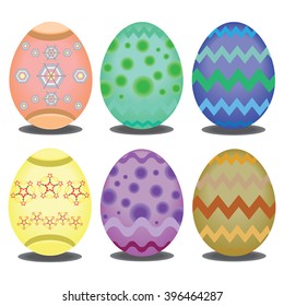 eggs isolated on white background.