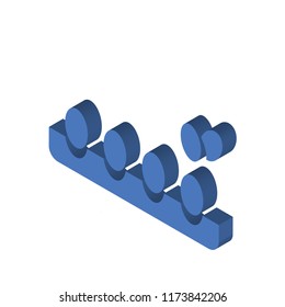 Eggs isometric left top view 3D icon