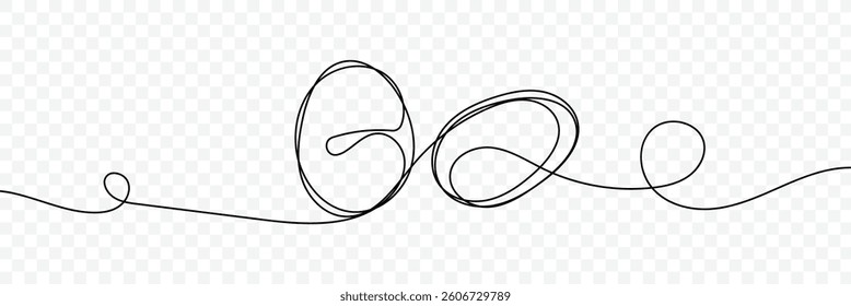 Eggs line art, Continuous one line drawing. Easter logo illustration. Easter colorful design. Lineart, boho style. Vector illustration design element for Easter holidays. Happy Easter. 