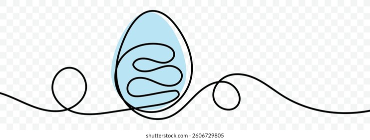 Eggs line art, Continuous one line drawing. Easter logo illustration. Easter colorful design. Lineart, boho style. Vector illustration design element for Easter holidays. Happy Easter. 