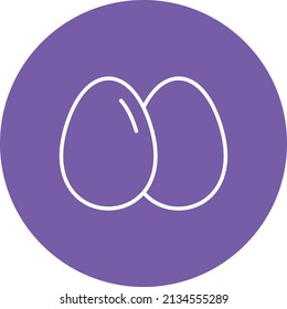 Eggs line circle icon vector image. Can also be used for web apps, mobile apps and print media.