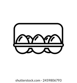eggs line icon, isolated background