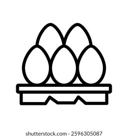 Eggs line icon, vector, pixel perfect, illustrator file