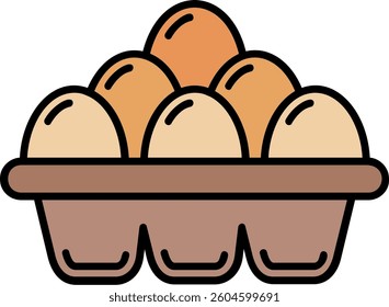 Eggs Line vector Icon Design