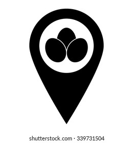Eggs - map pointer vector icon