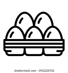 Eggs minerals icon. Outline eggs minerals vector icon for web design isolated on white background