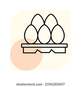 Eggs minimal outline, vector, pixel perfect, illustrator file