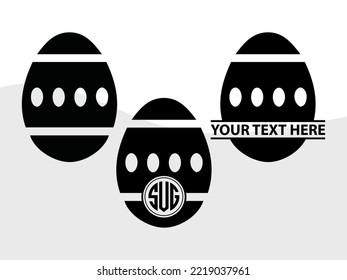 Ilustración de vectores imprimibles por monograma de huevos