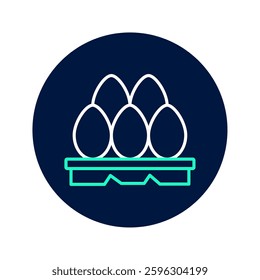 Eggs neonglow, vector, pixel perfect, illustrator file