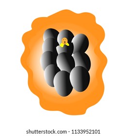 
Eggs in the nest are hatched.