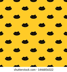 Eggs in the nest pattern seamless vector repeat geometric yellow for any design