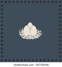 Eggs in the nest, vector icon
