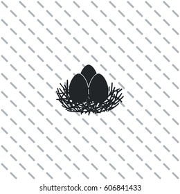 Eggs in the nest, vector icon