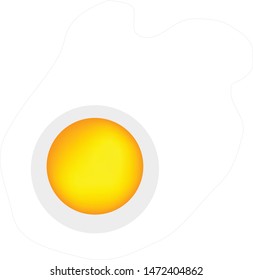 Eggs with a nice yolk on a white background