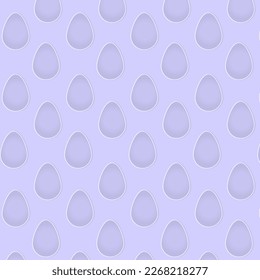 Eggs on a blue background with a shadow. Easter creative patern in modern minimalist style.Vector illustration.