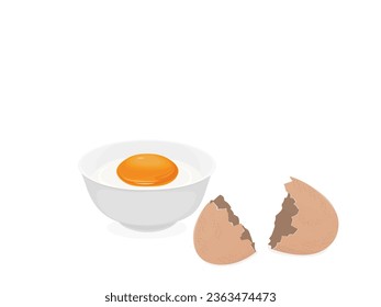 Eggs on a white background.