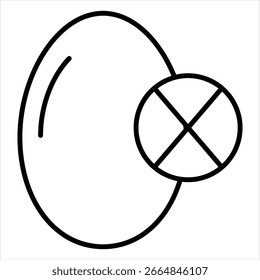 Eggs Outline Icon Illustration Vector