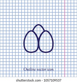Eggs outline icon, vector design element